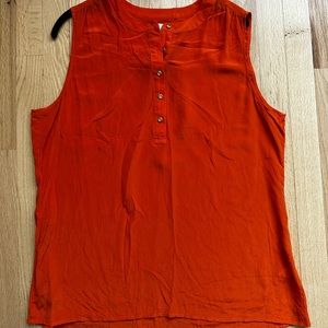 Banana Republic orange sleeveless shirt